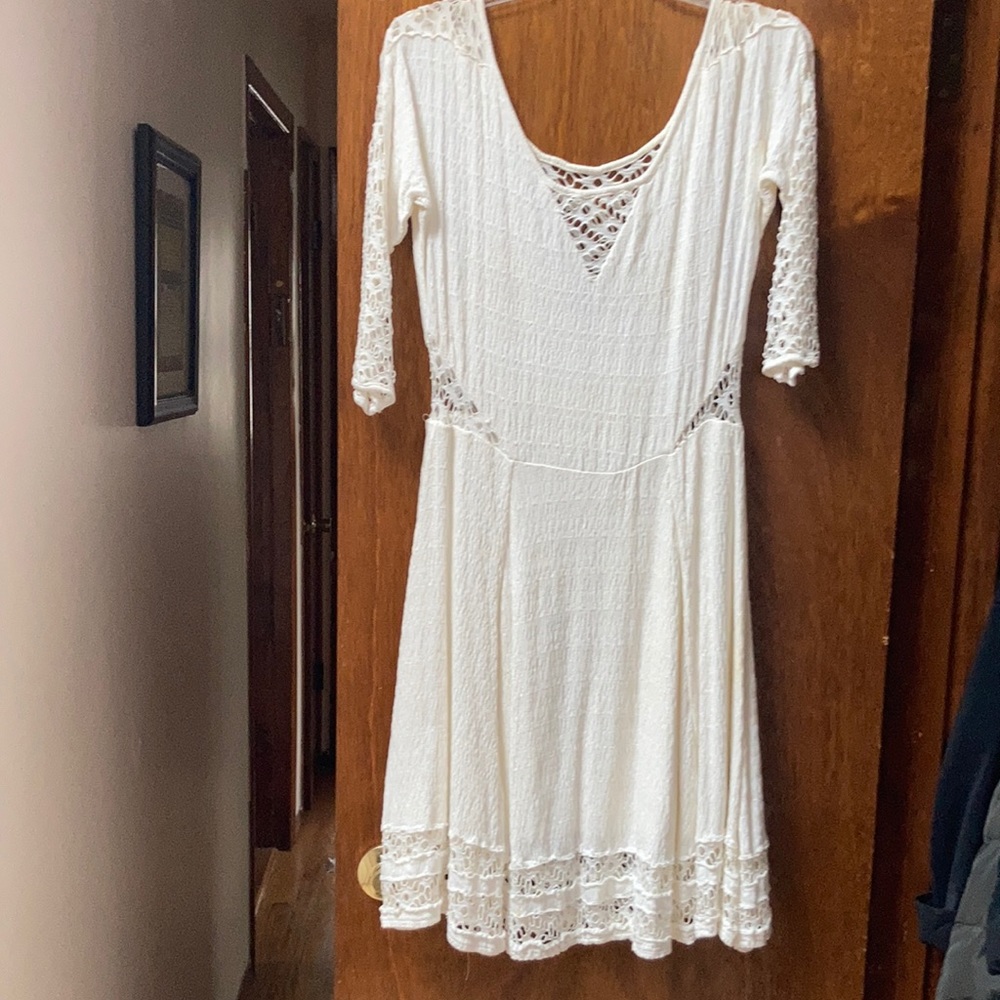 Summer white dress.